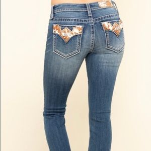 Miss Me cowhide Jeans!